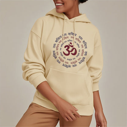 Mythstone OM Mantra Character Sanskrit Fleece Lined Hoodie