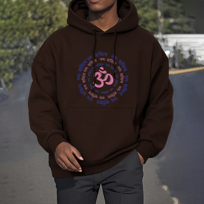 Mythstone OM Mantra Character Sanskrit Fleece Lined Hoodie