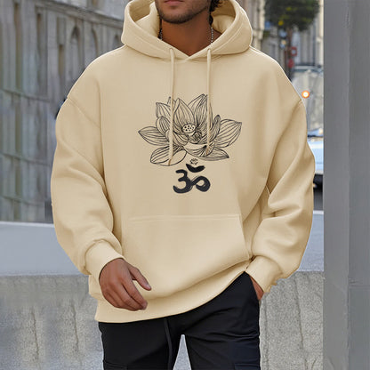 Mythstone Om Mantra Sanskrit Lotus Flower Fleece Lined Hoodie