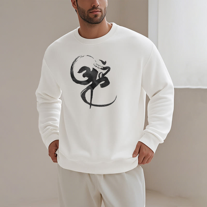 Mythstone Om Design Fleece Lined Polyester Sweatshirt