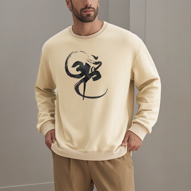 Mythstone Om Design Fleece Lined Polyester Sweatshirt