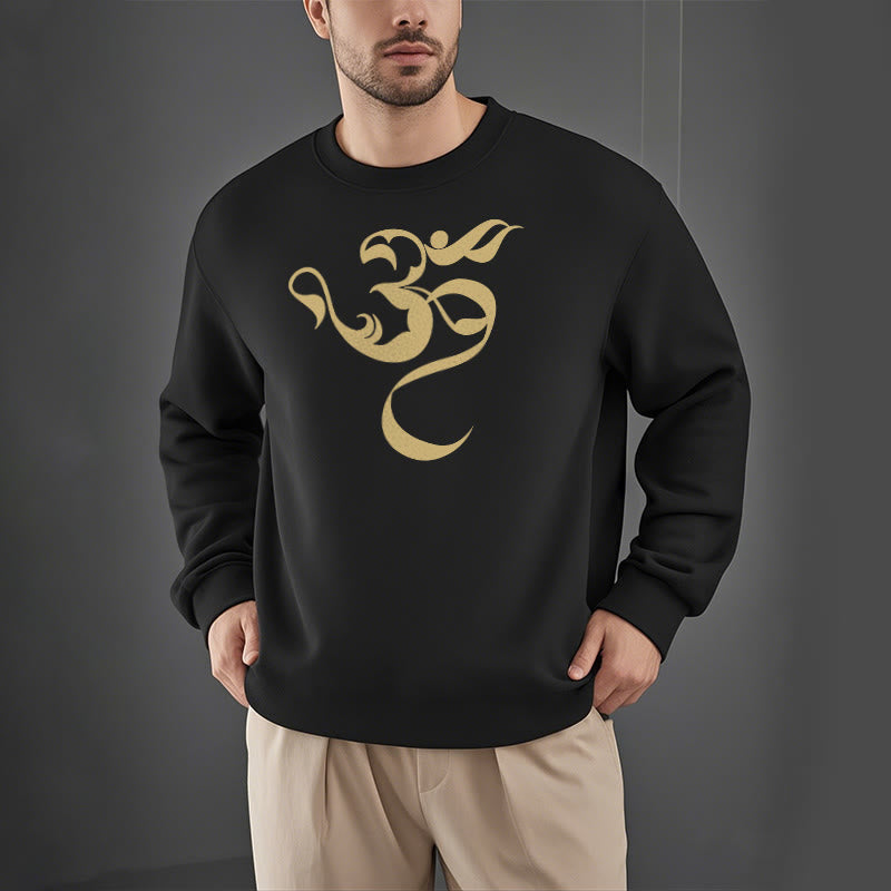 Mythstone Om Figure Design Fleece Lined Polyester Sweatshirt