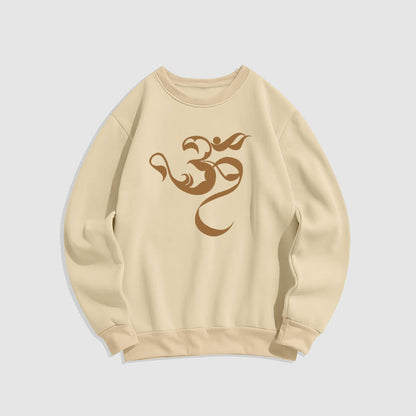 Mythstone Om Figure Design Fleece Lined Polyester Sweatshirt