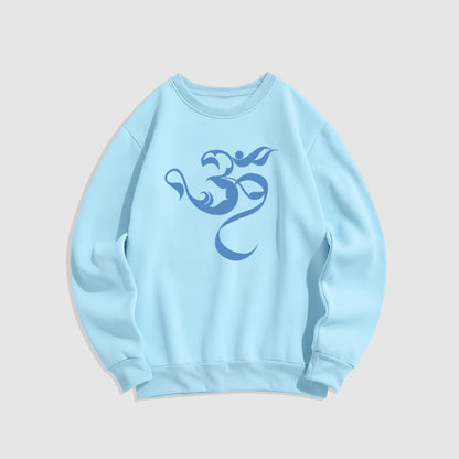 Mythstone Om Figure Design Fleece Lined Polyester Sweatshirt