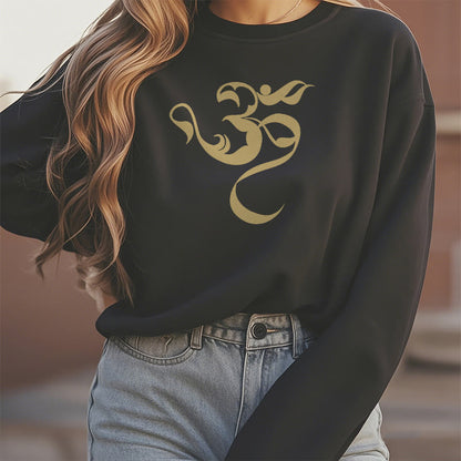 Mythstone Om Figure Design Fleece Lined Polyester Sweatshirt