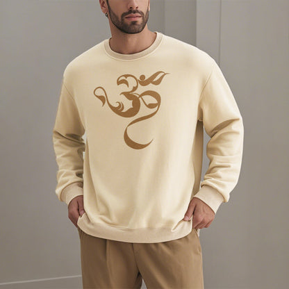 Mythstone Om Figure Design Fleece Lined Polyester Sweatshirt