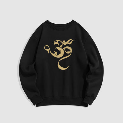 Mythstone Om Figure Design Fleece Lined Polyester Sweatshirt