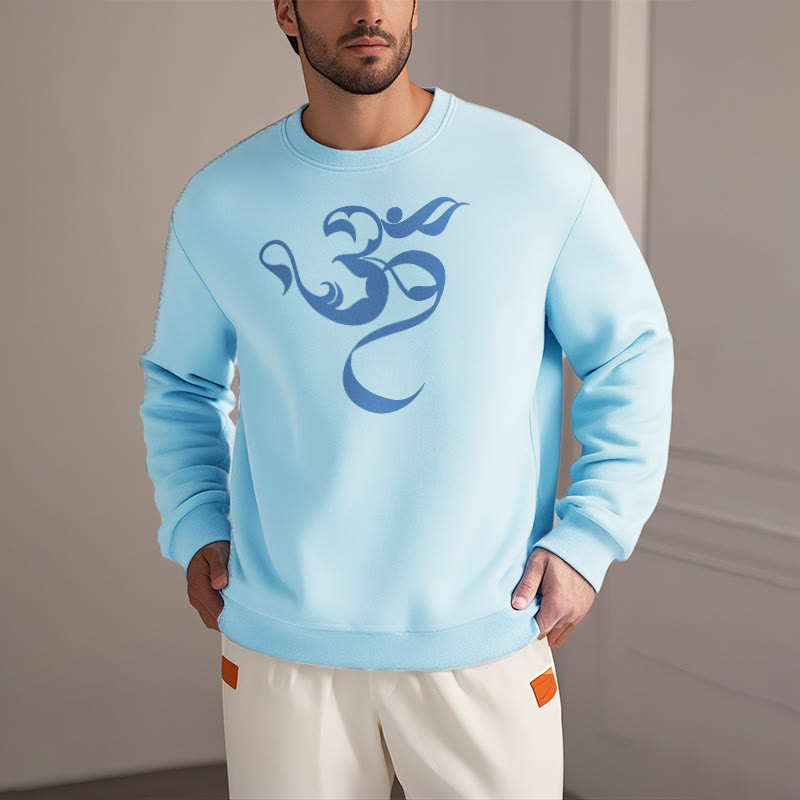 Mythstone Om Figure Design Fleece Lined Polyester Sweatshirt