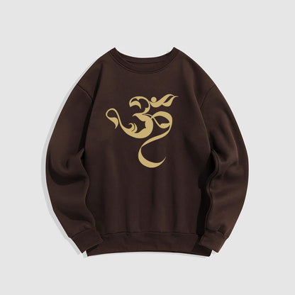 Mythstone Om Figure Design Fleece Lined Polyester Sweatshirt