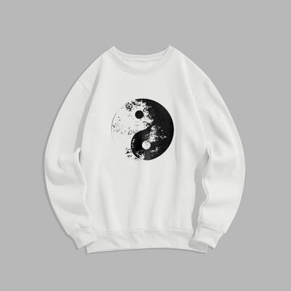 Mythstone Yin Yang Tai Chi Pattern Fleece Lined Sweatshirt