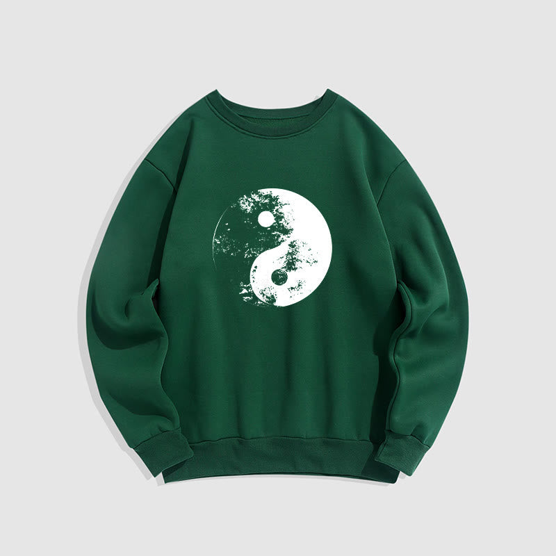 Mythstone Yin Yang Tai Chi Pattern Fleece Lined Sweatshirt