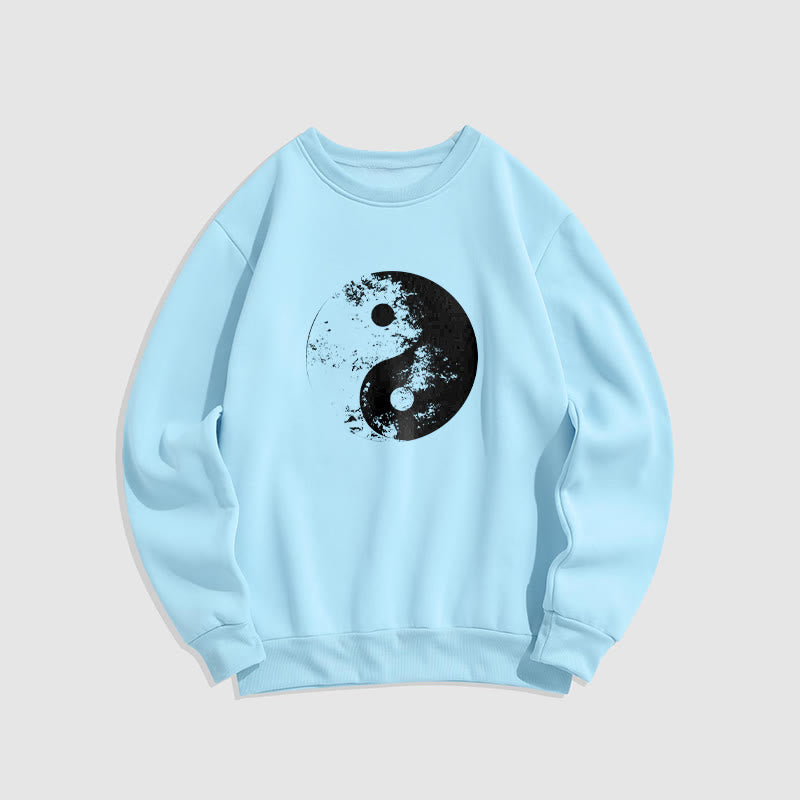 Mythstone Yin Yang Tai Chi Pattern Fleece Lined Sweatshirt