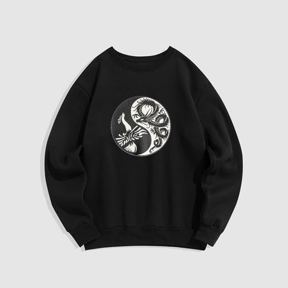 Sudadera de poliéster con forro polar y diseño Yin Yang de Mythstone Phoenix 