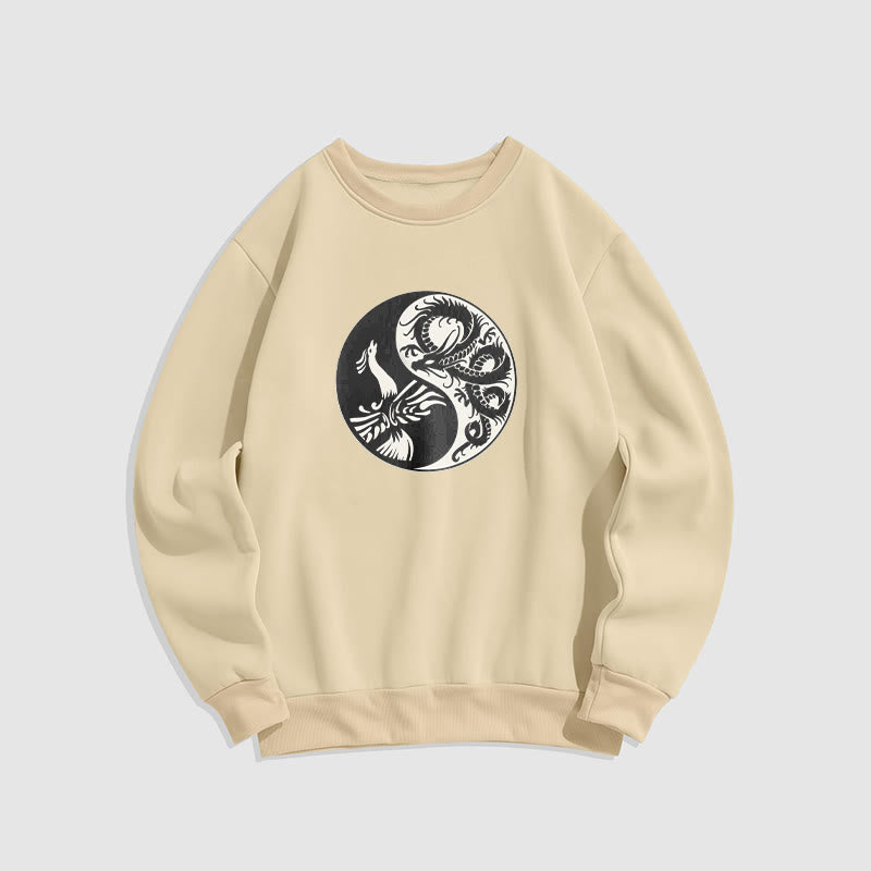 Sudadera de poliéster con forro polar y diseño Yin Yang de Mythstone Phoenix 