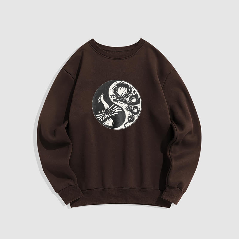 Sudadera de poliéster con forro polar y diseño Yin Yang de Mythstone Phoenix 