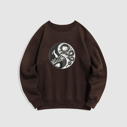 Sudadera de poliéster con forro polar y diseño Yin Yang de Mythstone Phoenix 