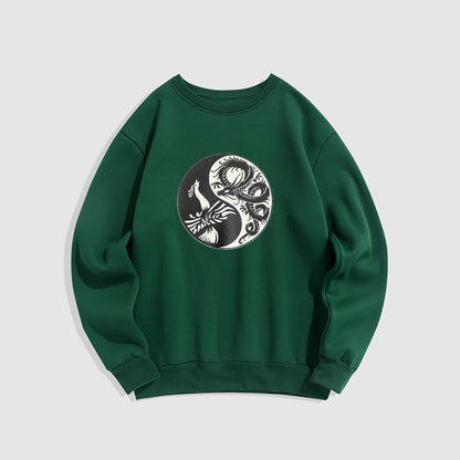 Sudadera de poliéster con forro polar y diseño Yin Yang de Mythstone Phoenix 