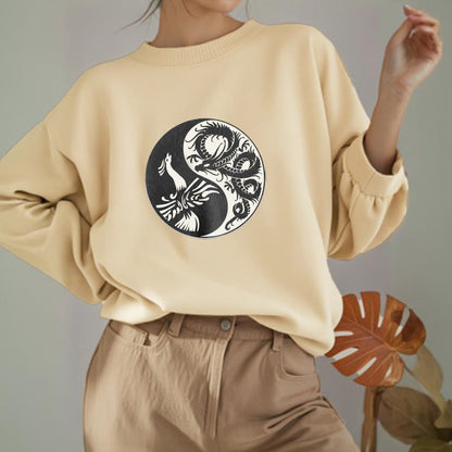 Sudadera de poliéster con forro polar y diseño Yin Yang de Mythstone Phoenix 