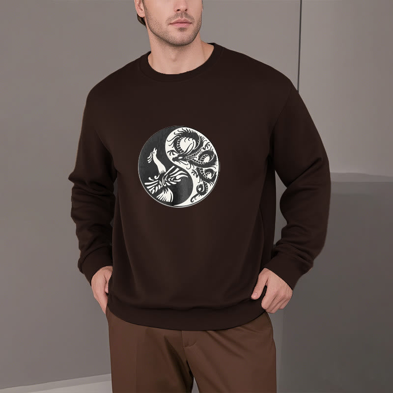 Sudadera de poliéster con forro polar y diseño Yin Yang de Mythstone Phoenix 