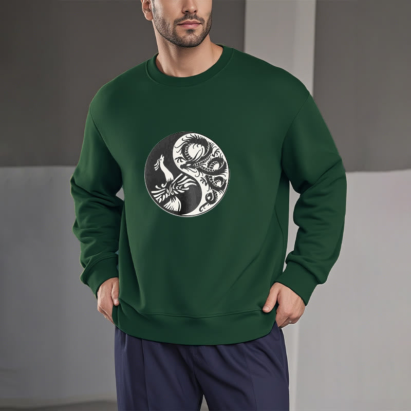 Sudadera de poliéster con forro polar y diseño Yin Yang de Mythstone Phoenix 