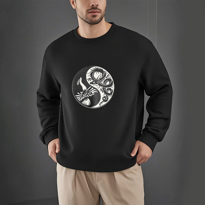 Sudadera de poliéster con forro polar y diseño Yin Yang de Mythstone Phoenix 