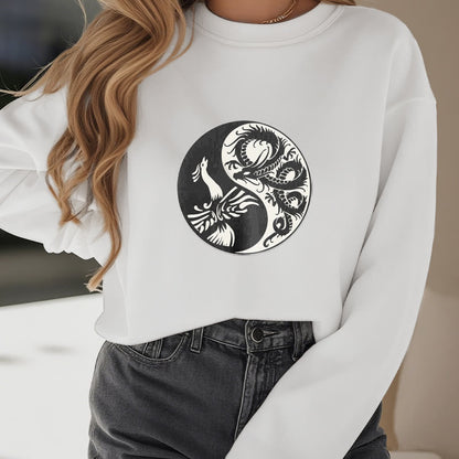 Sudadera de poliéster con forro polar y diseño Yin Yang de Mythstone Phoenix 