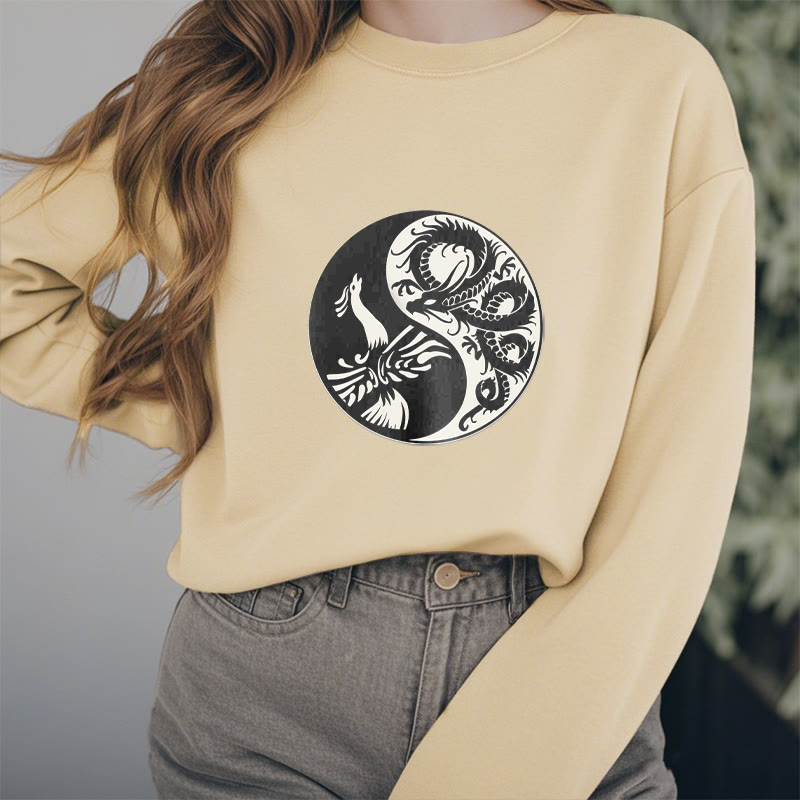 Sudadera de poliéster con forro polar y diseño Yin Yang de Mythstone Phoenix 