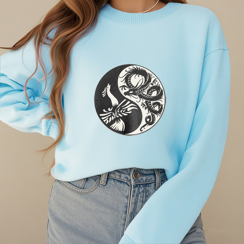 Sudadera de poliéster con forro polar y diseño Yin Yang de Mythstone Phoenix 