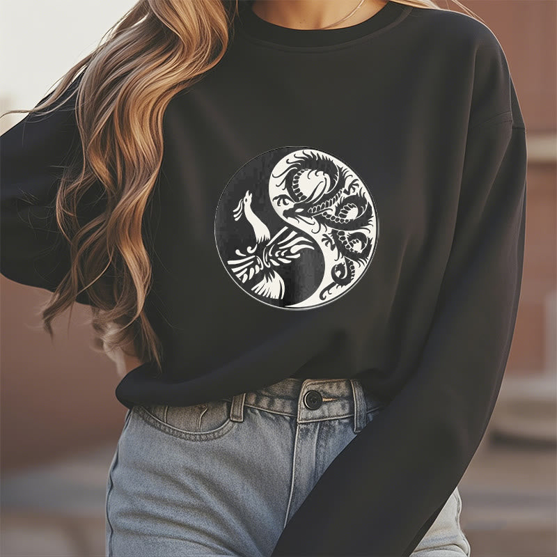 Sudadera de poliéster con forro polar y diseño Yin Yang de Mythstone Phoenix 