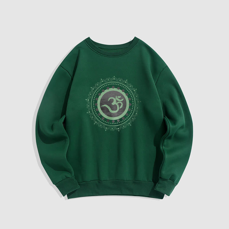 Sudadera de poliéster con forro polar y estampado de mandala Om de Mythstone 