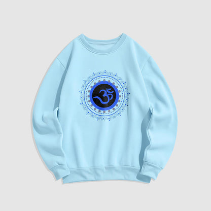 Sudadera de poliéster con forro polar y estampado de mandala Om de Mythstone 