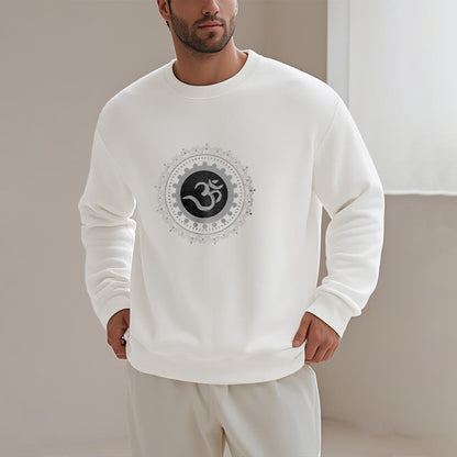 Sudadera de poliéster con forro polar y estampado de mandala Om de Mythstone 