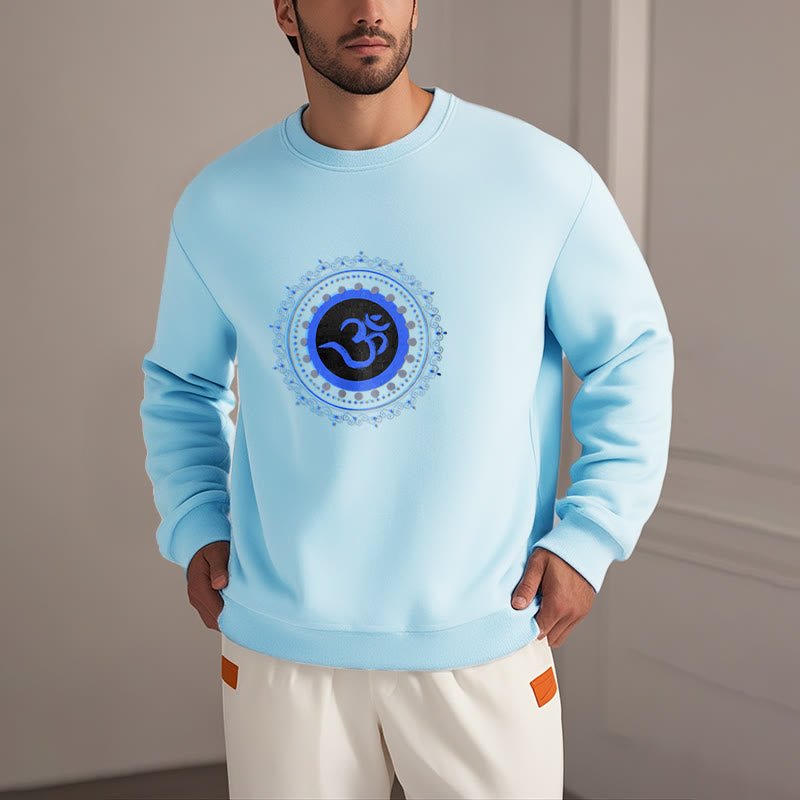 Sudadera de poliéster con forro polar y estampado de mandala Om de Mythstone 