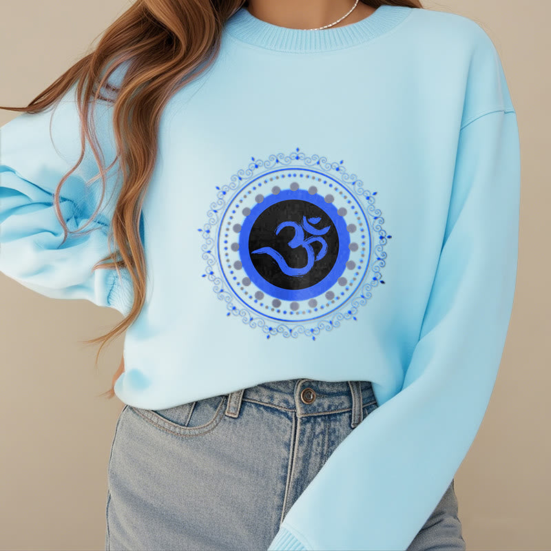 Sudadera de poliéster con forro polar y estampado de mandala Om de Mythstone 