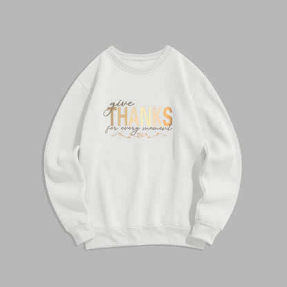 Sudadera de poliéster con forro polar Mythstone Give THANKS For Every Moment 