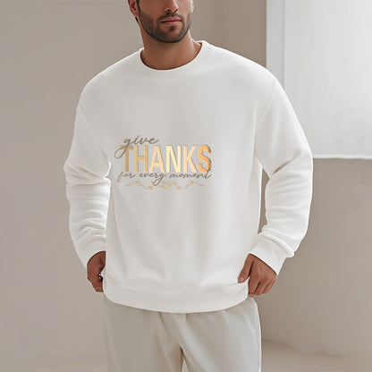 Sudadera de poliéster con forro polar Mythstone Give THANKS For Every Moment 