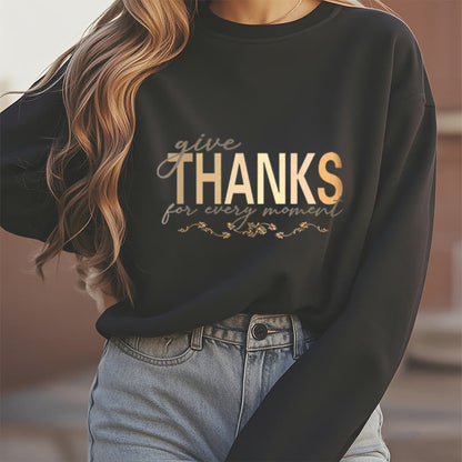 Sudadera de poliéster con forro polar Mythstone Give THANKS For Every Moment 