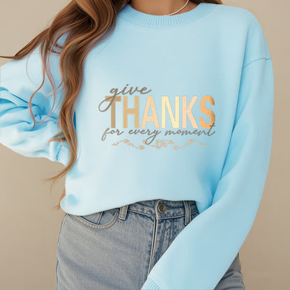 Sudadera de poliéster con forro polar Mythstone Give THANKS For Every Moment 