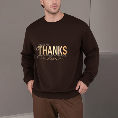 Sudadera de poliéster con forro polar Mythstone Give THANKS For Every Moment 