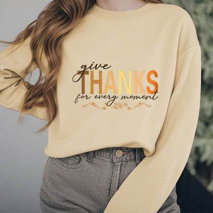 Sudadera de poliéster con forro polar Mythstone Give THANKS For Every Moment 