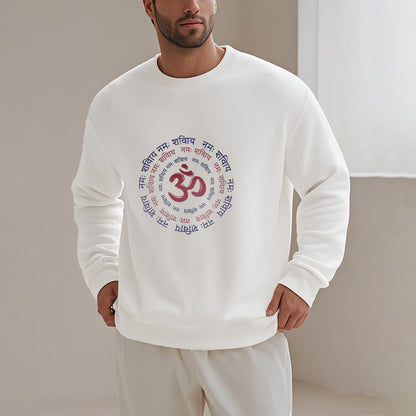 Mythstone OM Mantra Character Sanskrit Fleece Lined Polyester Sweatshirt