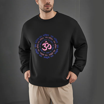 Mythstone OM Mantra Character Sanskrit Fleece Lined Polyester Sweatshirt