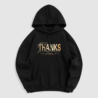 Sudadera con capucha y forro polar Mythstone Give THANKS For Every Moment 