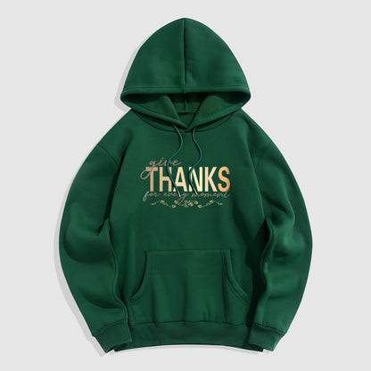 Sudadera con capucha y forro polar Mythstone Give THANKS For Every Moment 