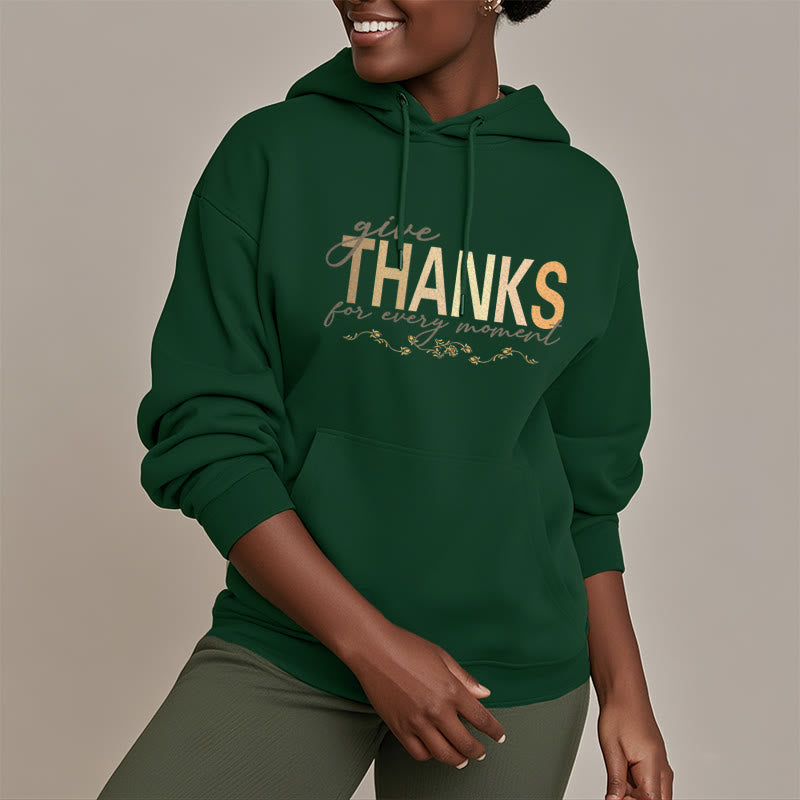 Sudadera con capucha y forro polar Mythstone Give THANKS For Every Moment 