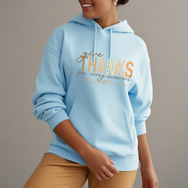 Sudadera con capucha y forro polar Mythstone Give THANKS For Every Moment 