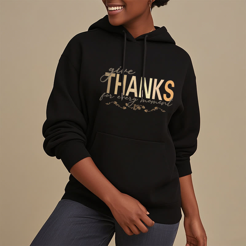 Sudadera con capucha y forro polar Mythstone Give THANKS For Every Moment 