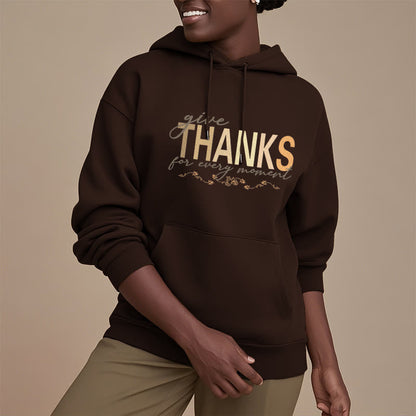 Sudadera con capucha y forro polar Mythstone Give THANKS For Every Moment 