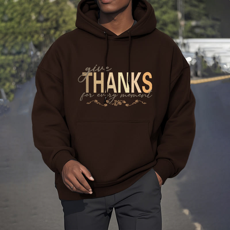 Sudadera con capucha y forro polar Mythstone Give THANKS For Every Moment 