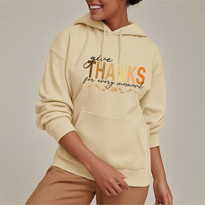 Sudadera con capucha y forro polar Mythstone Give THANKS For Every Moment 